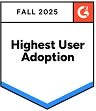 G2 Highest User Adoption badge