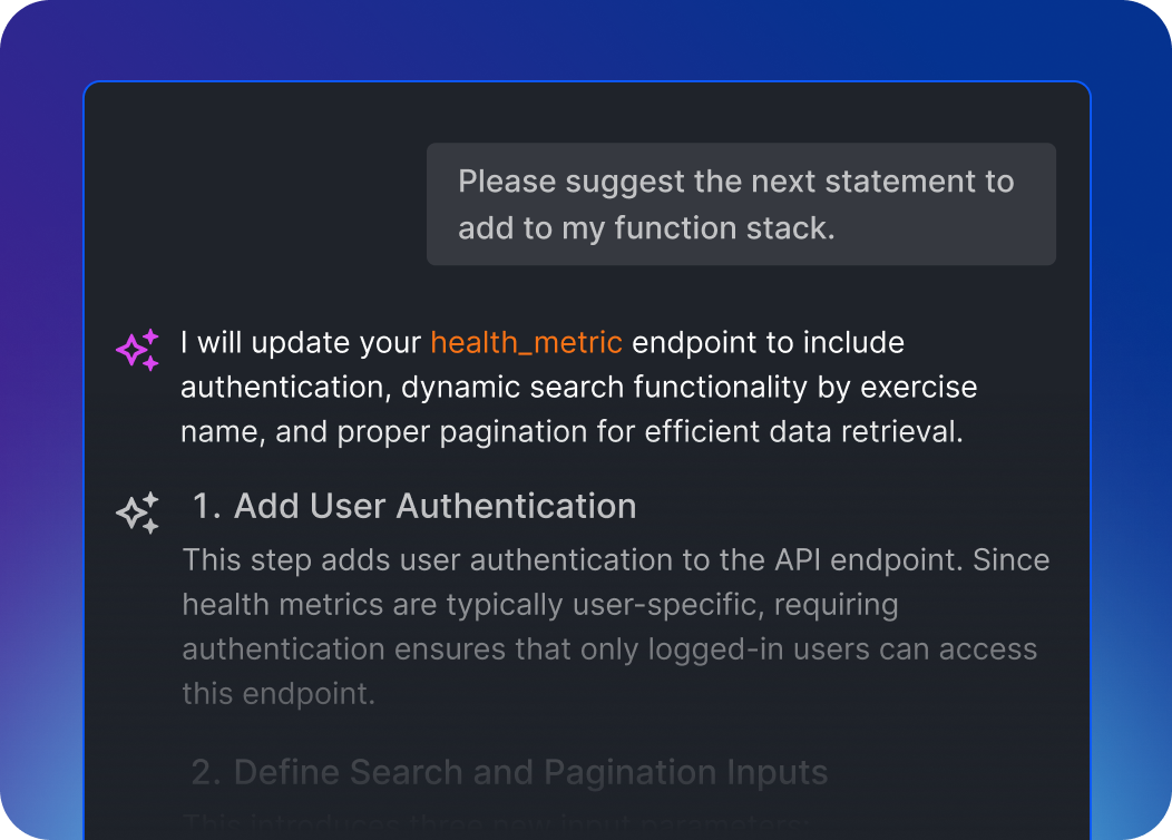 Natural language no-code interface