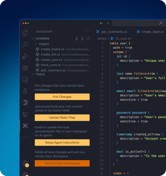 The backend built<br /><span class="text-gradient blue-aqua">for developers</span>.