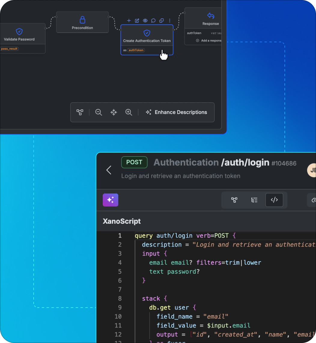 Visual development interface