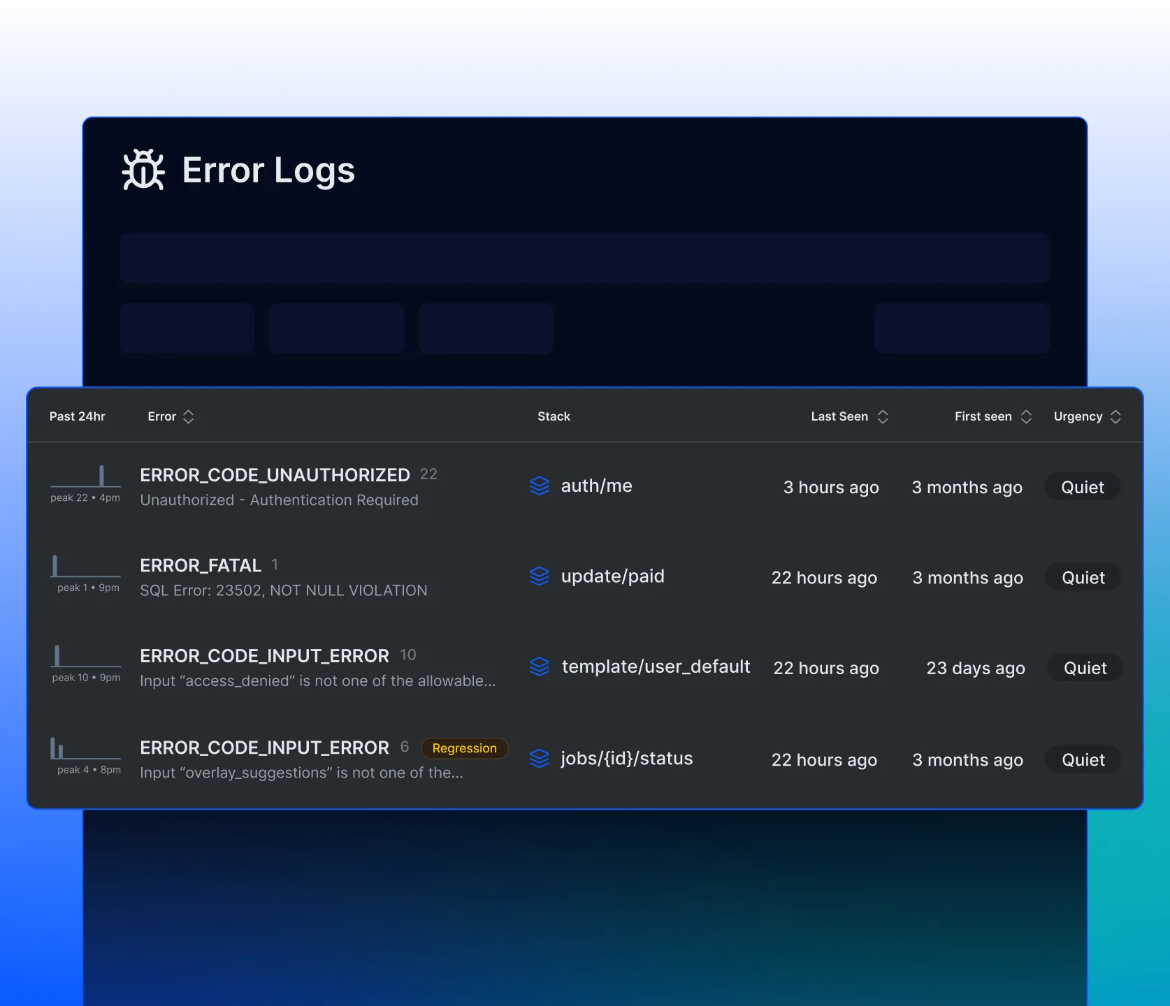 Error logs