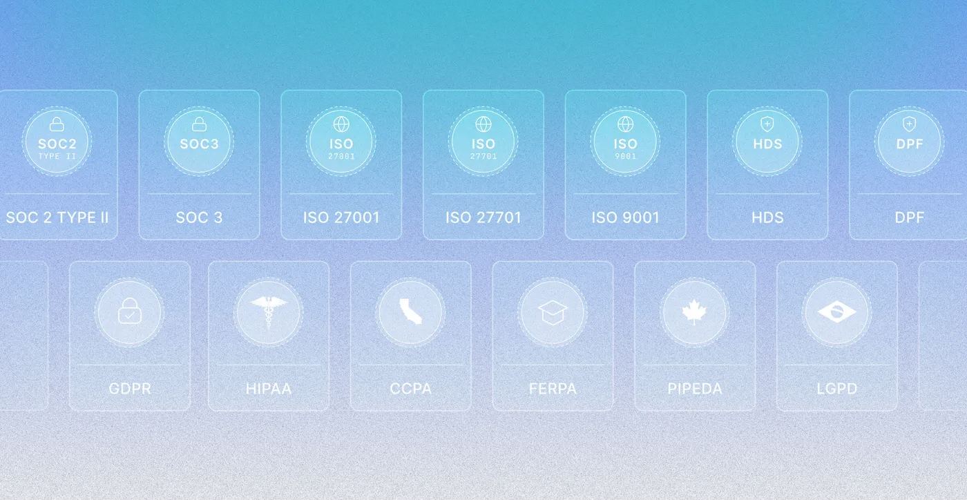 Xano compliance and certification badges