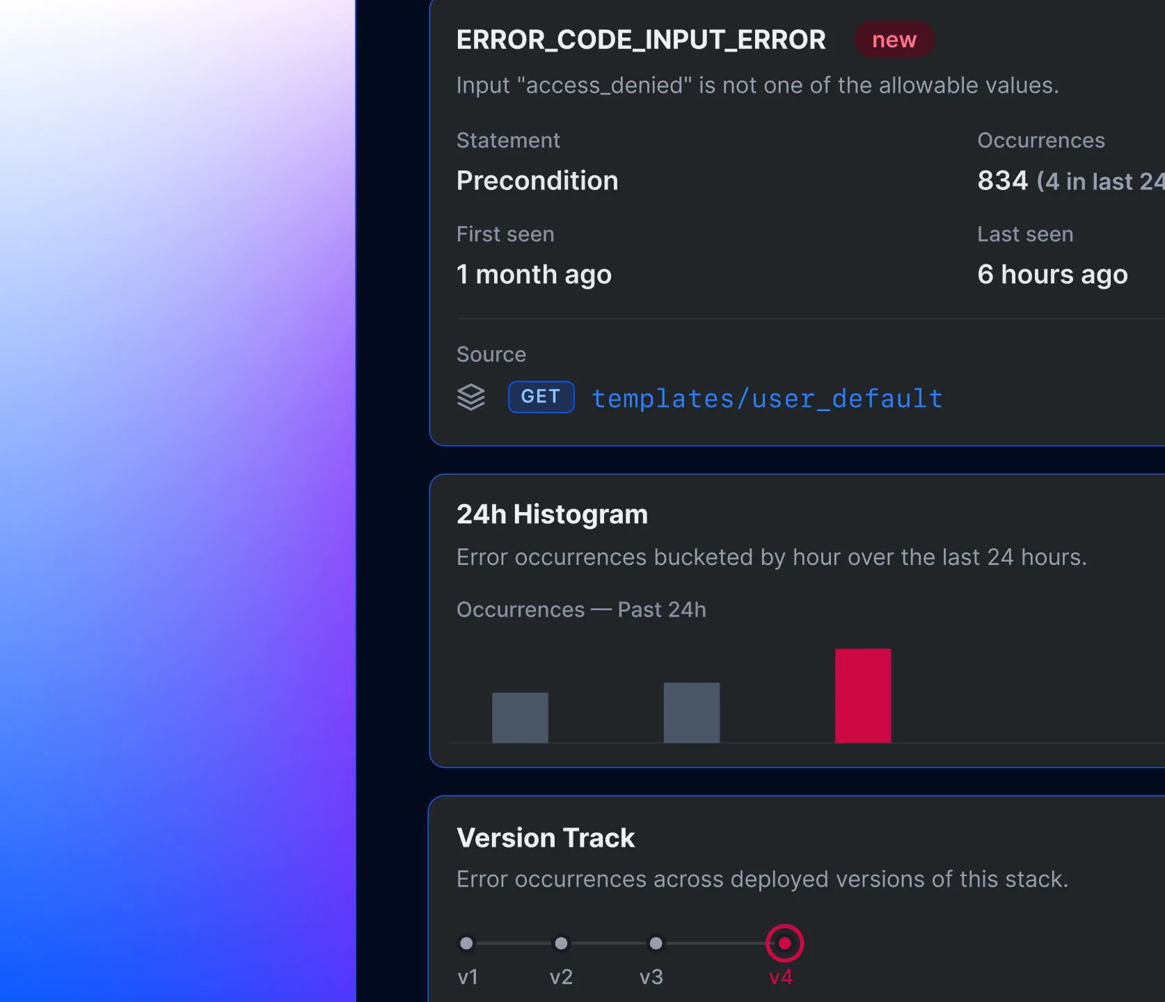 Error detail